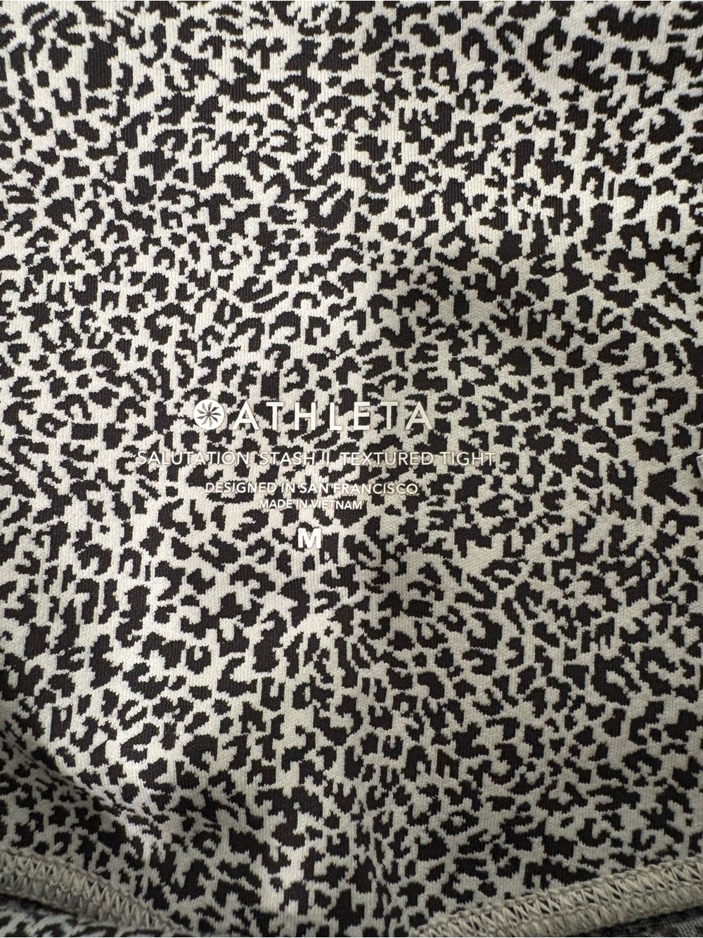 Athleta High-Waist Black & White Printed Leggings - Picture 5 of 9